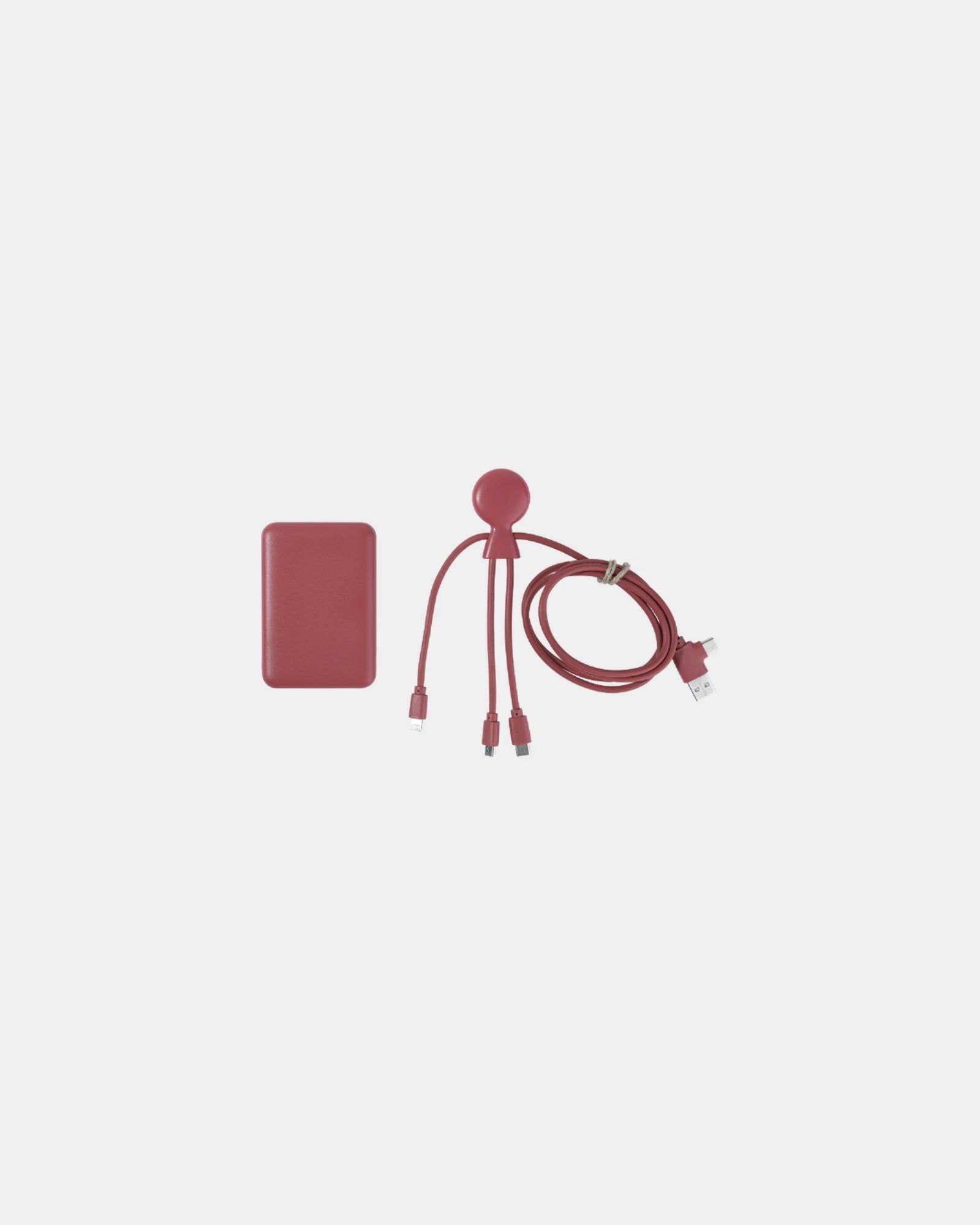 Pack de charge plastique recyclé à personnaliser - Rouge